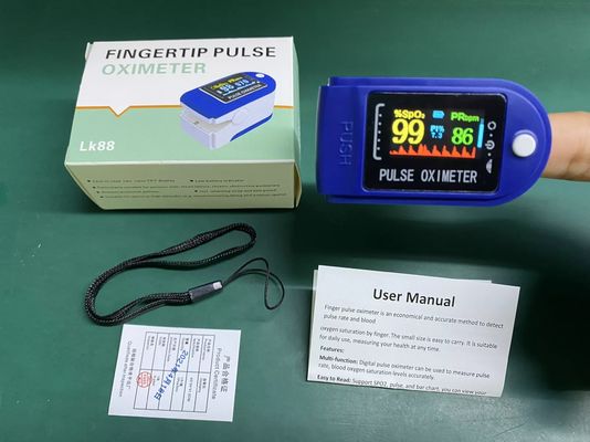 پالس اکسی‌متر دیجیتال قابل حمل با صفحه نمایش LED رنگی