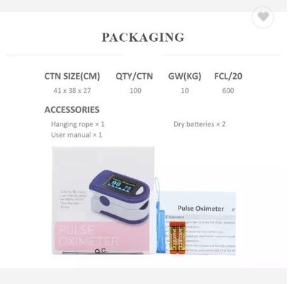 نمایشگر OLED Spo2 ضربان قلب قابل حمل سرانگشت Spo2