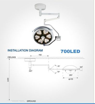 CE Ceiling Small Surgery LED لامپ جراحی بدون سایه 700 LED