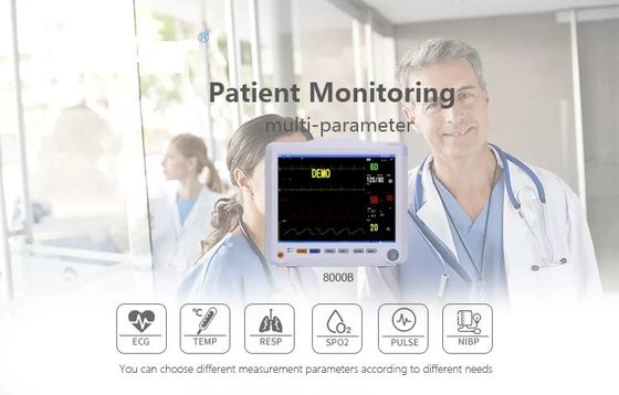 مانیتور 12 اینچی چند پارامتری بیمار ETCO2 SPO2 مانیتور ECG مانیتور ICU چند پارامتری