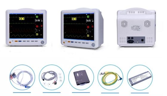 مانیتور 12 اینچی چند پارامتری بیمار ETCO2 SPO2 مانیتور ECG مانیتور ICU چند پارامتری