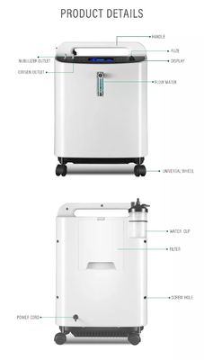 5 لیتری 93% اکسیژن ساز خانگی Respironics با زنگ هشدار خلوص رنگ سفید