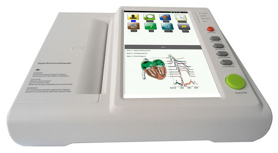دستگاه الکتروکاردیوگراف دیجیتال 12 کانالی فلزی قابل حمل ECG CE ISO